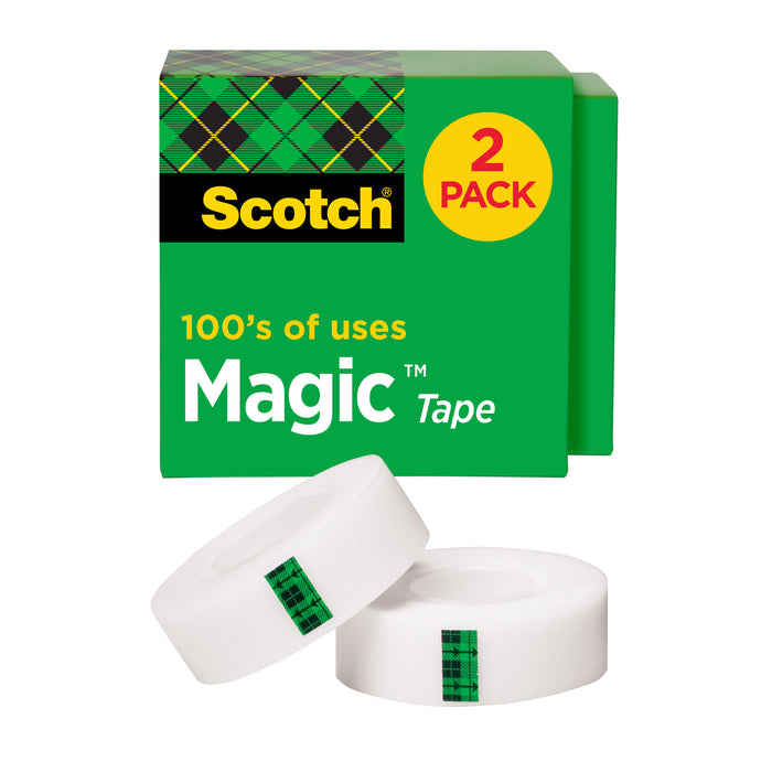 Scotch® Magic Tape 810-2PK-TB 3/4 in x 1000 in, 2-pack