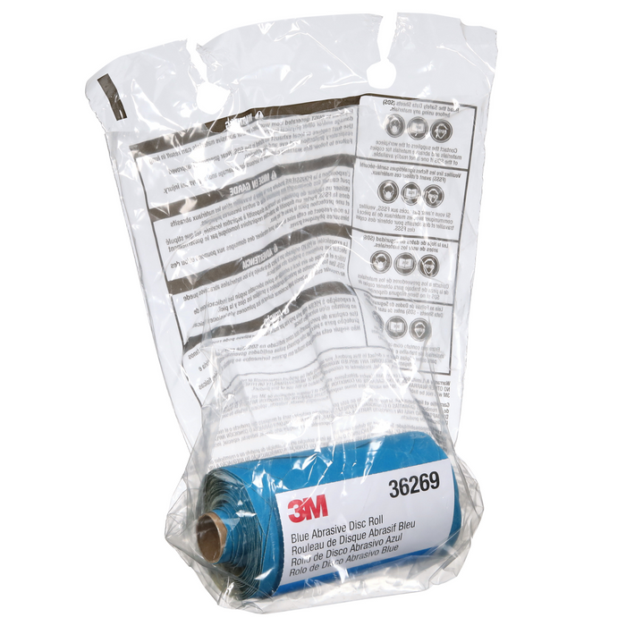 3M Stikit Blue Abrasive Disc Roll, 36269, 5 in, 220 grade, No Hole