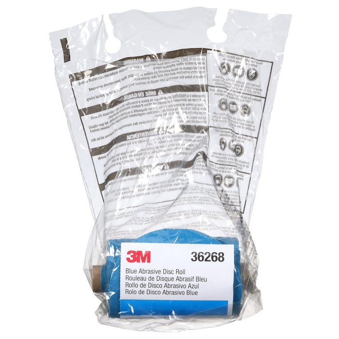 3M Stikit Blue Abrasive Disc Roll, 36268, 5 in, 180 grade, No Hole