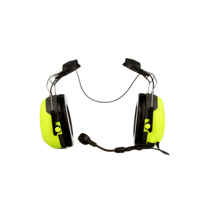3M PELTOR CH-3 Headset with PTT MT74H52P3E-111, Hard Hat Attached, FLX2