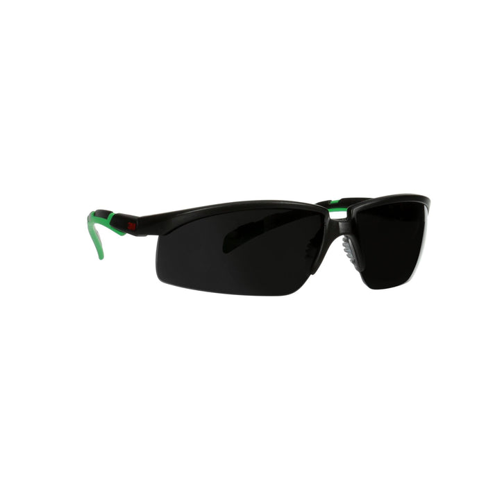 3M Solus 2000 Series, S2050AS-BLK, Black/Green Temples