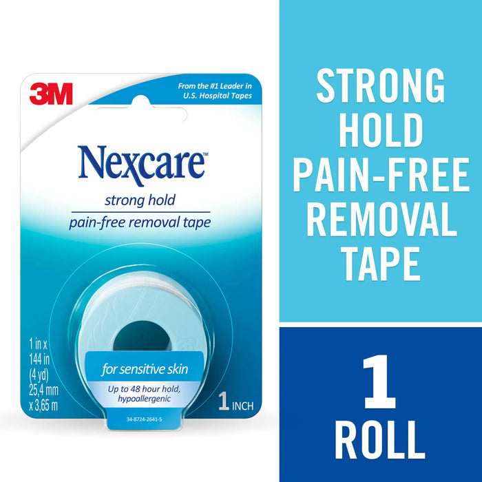 Nexcare Strong Hold Pain-Free Removal Tape SST-1, 1 in x 4 yd (25,4 mmx 3,65 m)