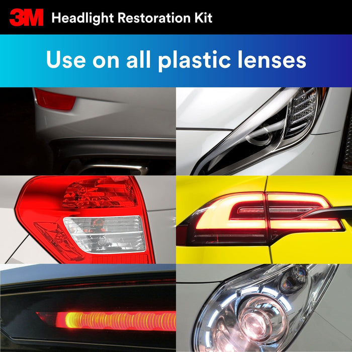 3M Headlight Lens Restoration System, 39008F2, 12 per case, 2 pack