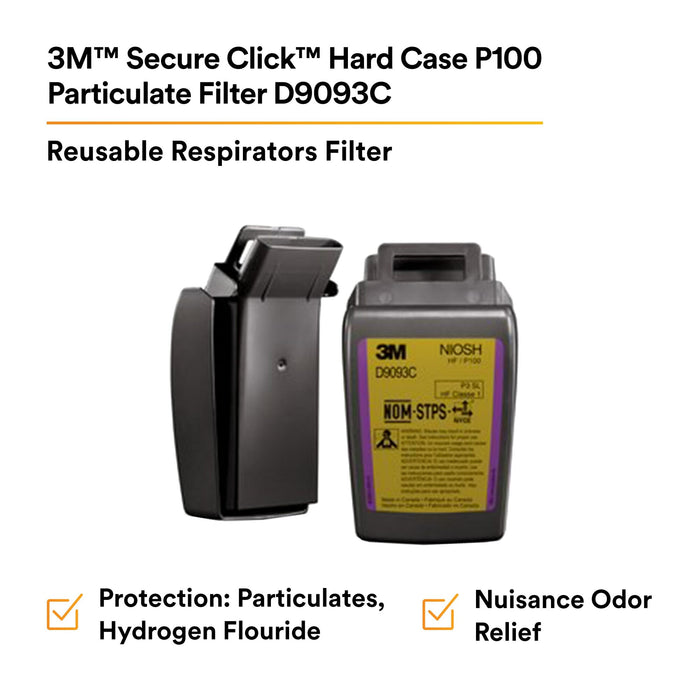 3M Secure Click Hard Case P100 Particulate Filter D9093C