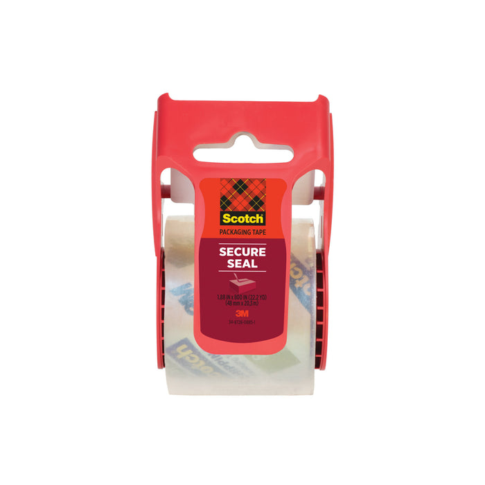 Scotch® Ultra Clear Packaging Tape w/dispenser 141, 1.88 in x 800 in,Clear