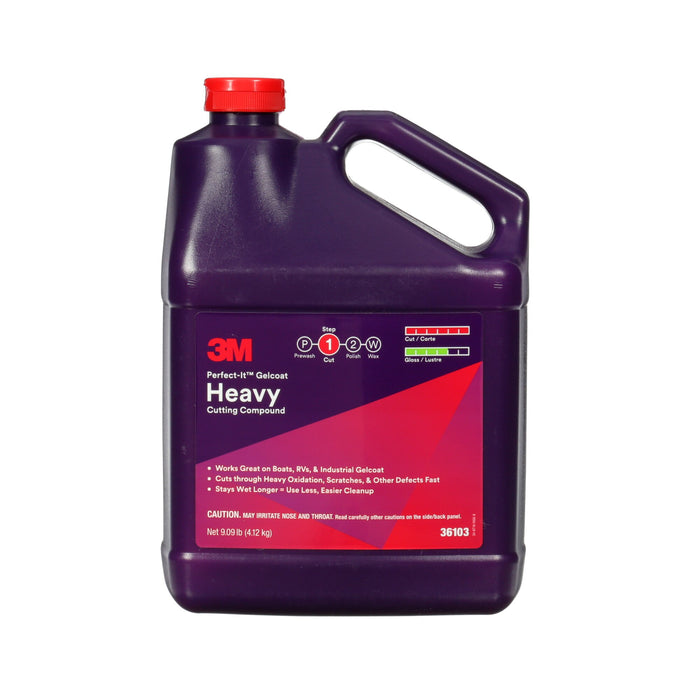 3M Perfect-It Gelcoat Heavy Cutting Compound, 36103, 1 gallon (9.09lb)