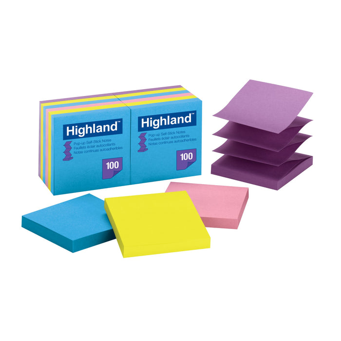 Highland Pop-up Self Stick Notes 6549-PuB, 3 in x 3 in