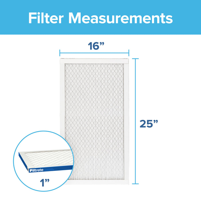 Filtrete Elite Allergen Reduction Filter EA01-2PK-1E, 16 in x 25 in x 1in