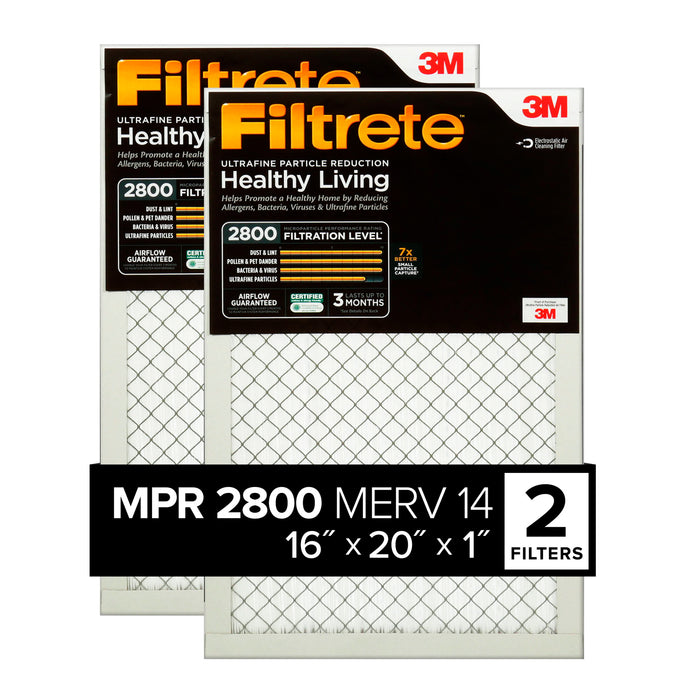 Filtrete Ultrafine Particle Reduction Filter UF00-2PK-1E, 16 in x 20 in x 1 in