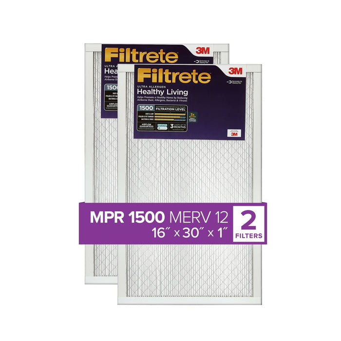 Filtrete Ultra Allergen Reduction Filter UR27-2PK-1E, 16 in x 30 in x 1 in