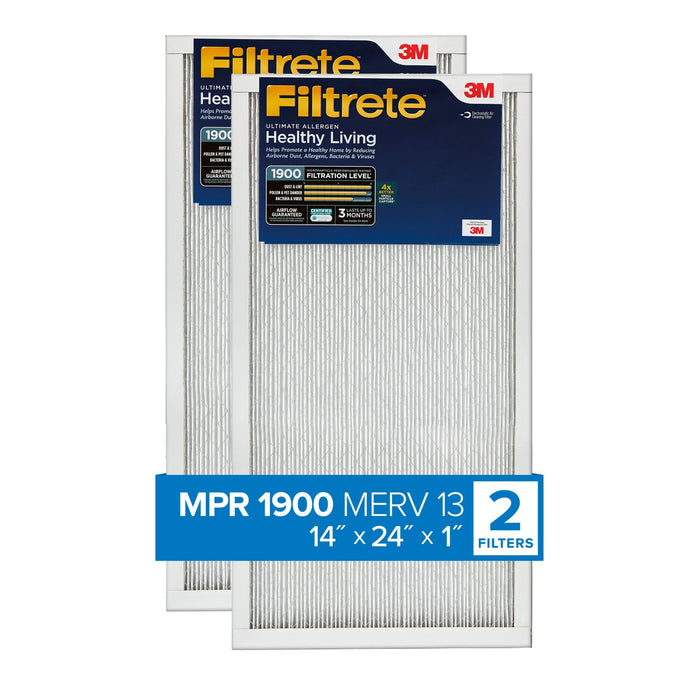 Filtrete Ultimate Allergen Reduction Filter UT23-2PK-1E, 14 in x 24 in x 1 in