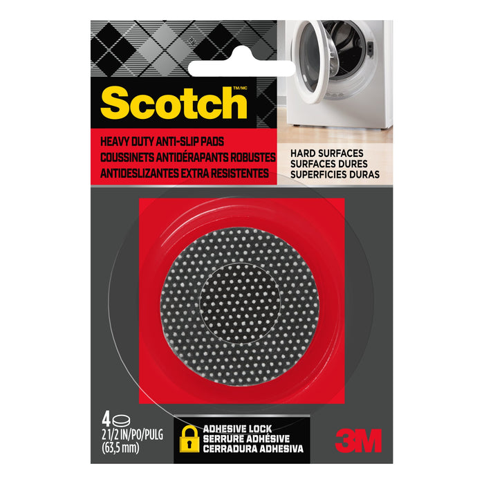 Scotch Grippy Dot Pads SP933-NA, Round, 2.5-in 4/pk