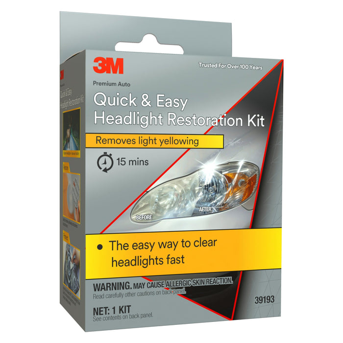 3M Quick and Easy Headlight Restoration Kit, 39193
