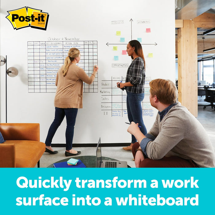 Post-it® Super Sticky Dry Erase Surface DEF50x4, 50 ft (16.6 yd) x 4 ft