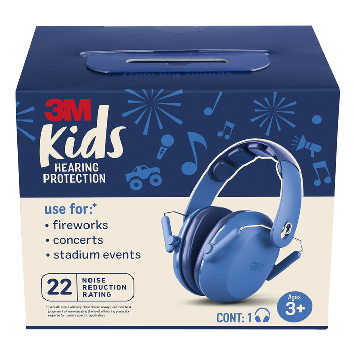 3M Kids Hearing Protection PKIDSB-BLU, Blue