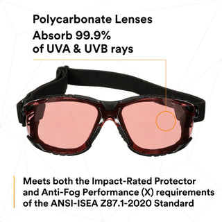 3M Solus 1000 Series, S1521SGAF-KT, Blk Temples, Scotchgard Anti-Fog Coating