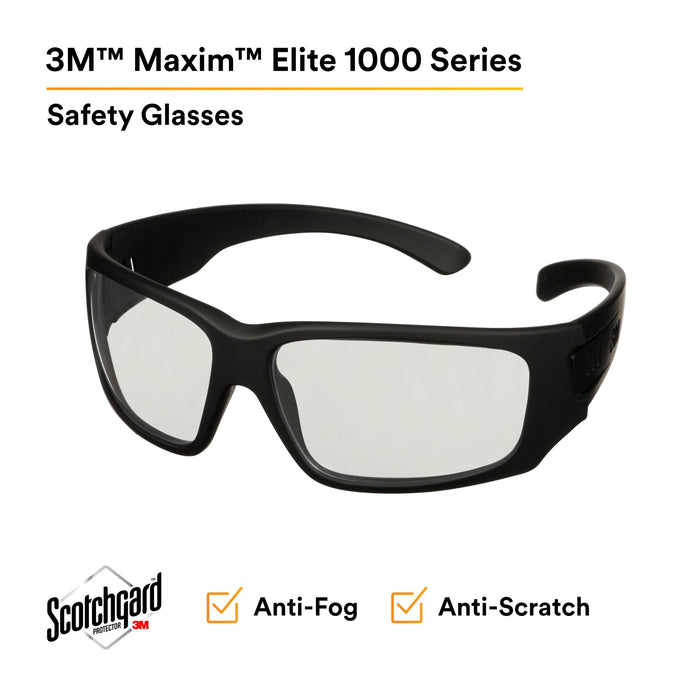 3M Maxim Elite 1000 Series, MXE1007SGAF-BLK, Black Frame