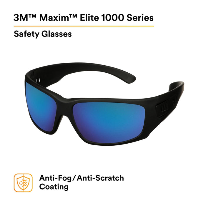 3M Maxim Elite 1000 Series, MXE1029AF-BLK, Black Frame Anti-Fog Coating
