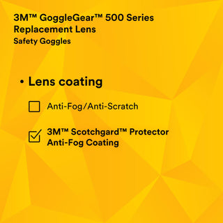 3M Goggle Gear, 500-Series, GG501SGAF-LENS