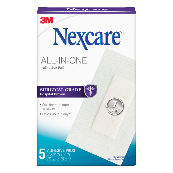 Nexcare All-in-One Adhesive Pad H3564, 2 3/8 in x 4 in (6 cm x 10 cm)