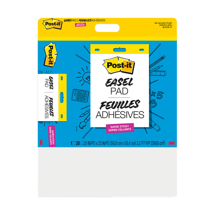 Post-it® Super Sticky Easel Pad 566BSS, 20 in x 23 in (50.8 cm x 58.4 cm)
