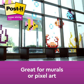 Post-it® Super Sticky Notes 654-5SSBE, 3 in x 3 in (76 mm x 76 mm)