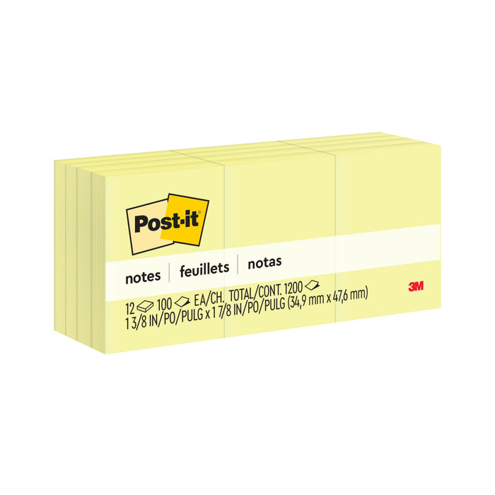 Post-it® Products Notes 653, 1 3/8 in x 1 7/8 in (34.9 mm x 47.6 mm)