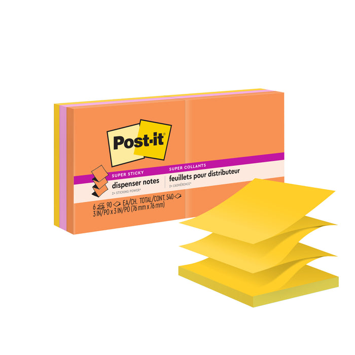 Post-it® Super Sticky Dispenser Pop-up Notes R330-6SSUC, 3 in x 3 in
