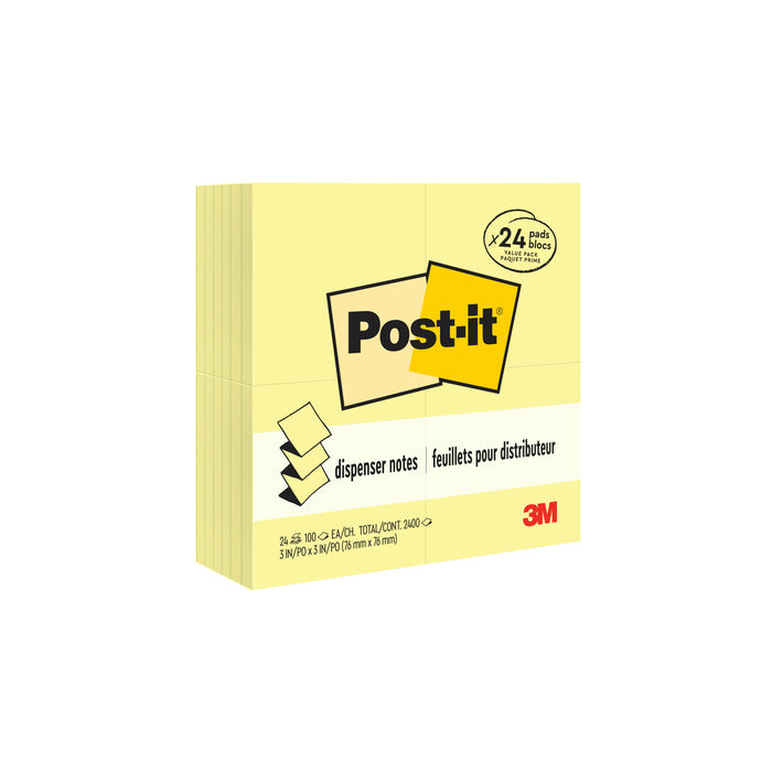 Post-it® Dispenser Pop-up Notes R330-24VAD, 3 in x 3 in, Canary Yellow