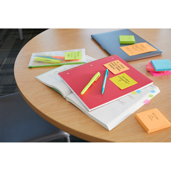 Post-it® Super Sticky Notes 654-5SSUC, 3 in x 3 in (76 mm x 76 mm)