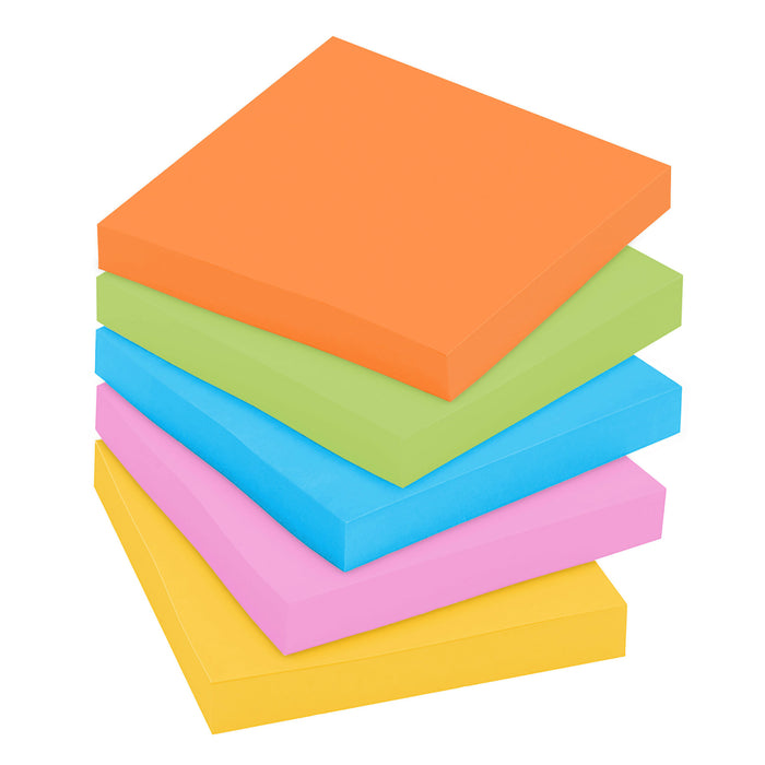 Post-it® Super Sticky Notes 654-5SSUC, 3 in x 3 in (76 mm x 76 mm)