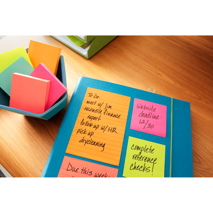 Post-it® Notes 654-14AU, 3 in x 3 in (76 mm x 76 mm), Jaipur colors