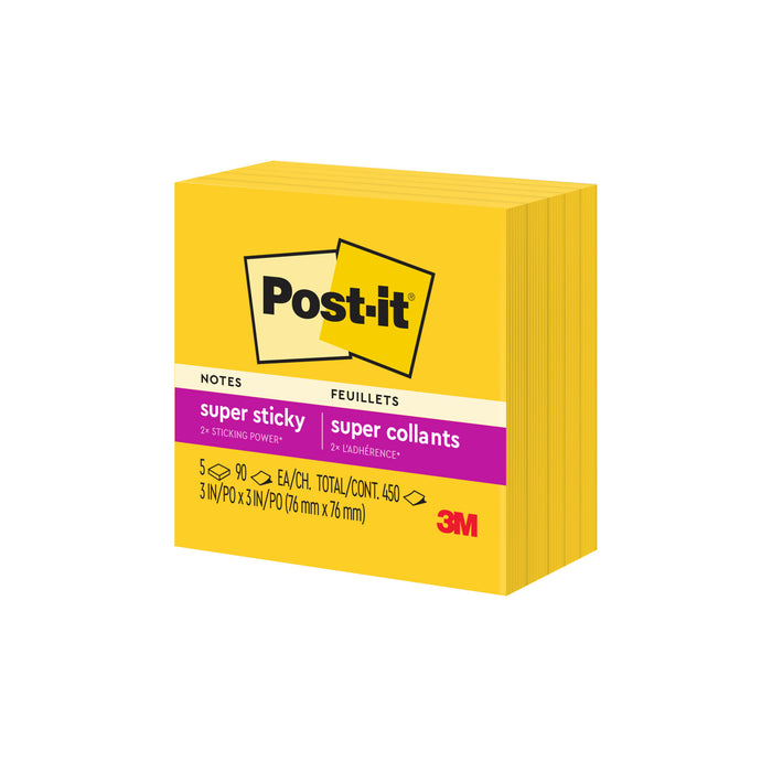 Post-it® Notes 654-5SSY, 3 in x 3 in