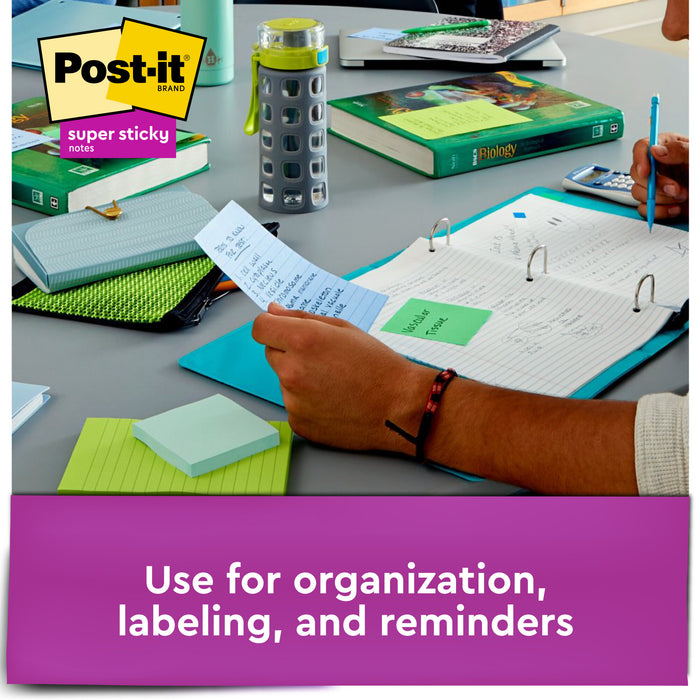 Post-it® Super Sticky Recycled Notes 660-3SST, 4 in x 6 in (101 mm x 152 mm)