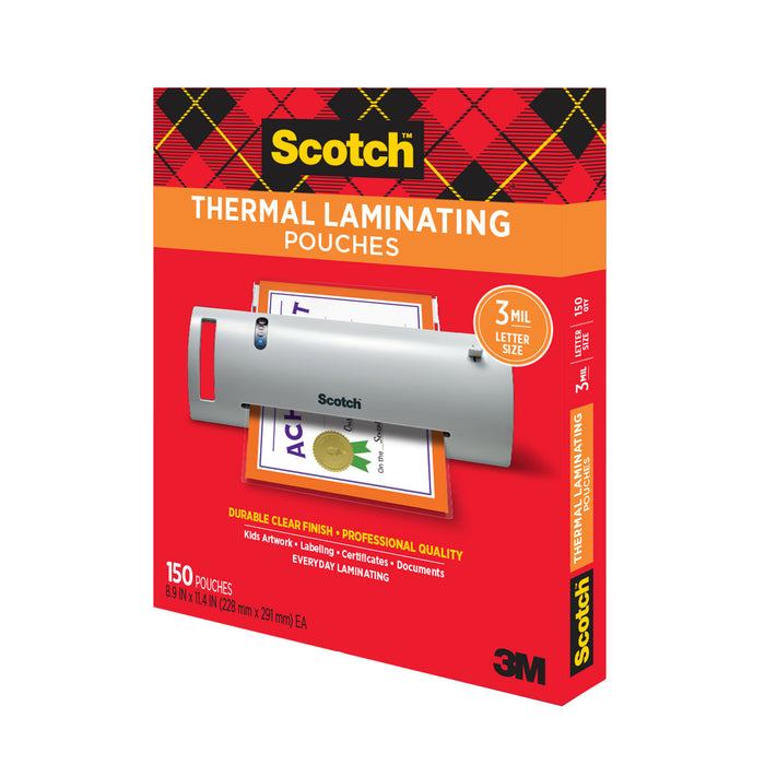 Scotch Thermal Pouches TP3854-150, 8.9 in x 11.4 in (228 mm x 291 mm)