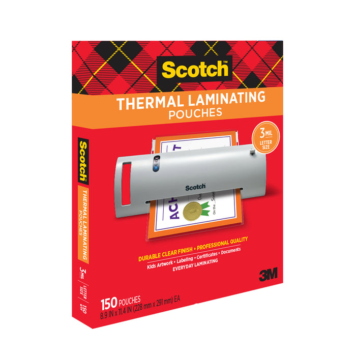 Scotch Thermal Pouches TP3854-150, 8.9 in x 11.4 in (228 mm x 291 mm)