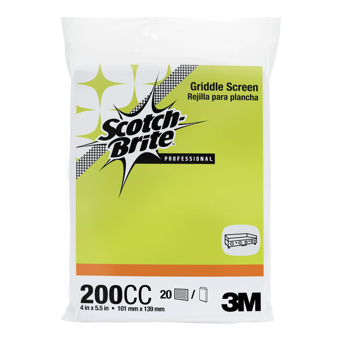 Scotch-Brite Griddle Screen 200CC, 4 in x 5.5 in, 20/pack