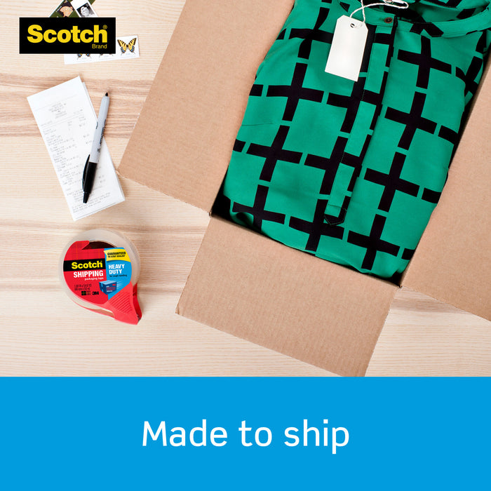 Scotch® Heavy Duty Shipping Packaging Tape 3850-RD-12WC, 1.88 in x 54.6 yd