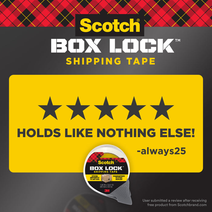 Scotch® Shipping Packaging Tape 195, 1.88 in x 22.2 yd (48 mm x 20.3 m)