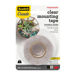 Scotch® Clear Mounting Tape 410P-CFT, 1 in x 60 in (25.4 mm x 1.52 m)