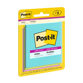 Post-it® Super Sticky Notes 3321-SSMIA, 3 in x 3 in (76 mm x 76 mm)