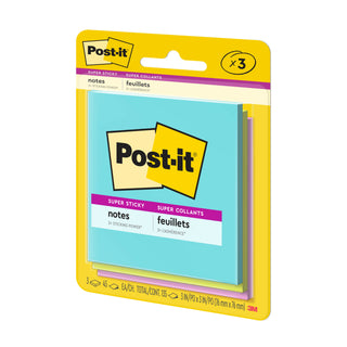 Post-it® Super Sticky Notes 3321-SSMIA, 3 in x 3 in (76 mm x 76 mm)