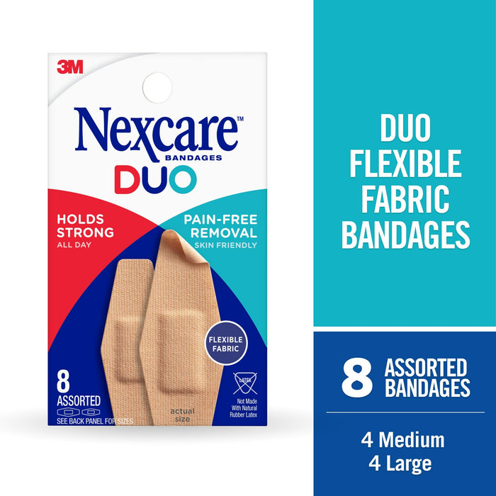 Nexcare DUO Bandages DSA-8CP, Convience Pack, 8ct