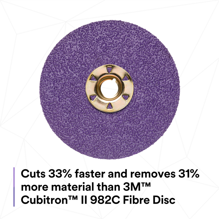 3M Cubitron II Fibre Disc 982CX Pro, 36+, TN Quick Change, 4-1/2 in,
Die TN450E