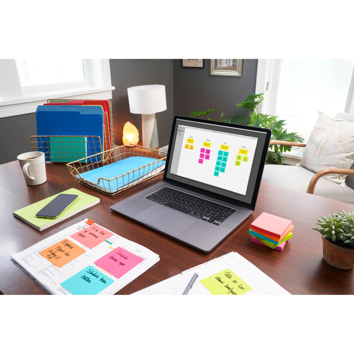 Post-it® Notes 653-8AF, 1-3/8 in x 1-7/8 in (34,9 mm x 47,6 mm) Capetown colors
