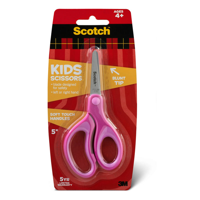Scotch Kids 5 in Scissors 1442B, Soft Grip Handles, Blunt, 4+