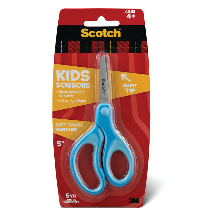 Scotch Kids 5 in Scissors 1442B, Soft Grip Handles, Blunt, 4+