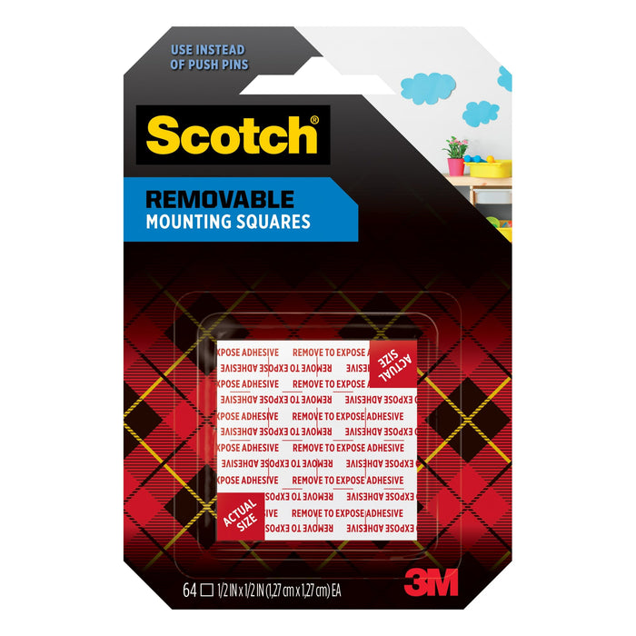 Scotch® Removable Double-Sided Mounting Squares 108S-SQSML-64