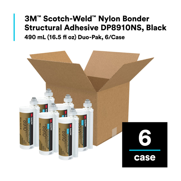 3M Scotch-Weld Nylon Bonder Structural Adhesive DP8910NS, Black, 490 mL Duo- Pak