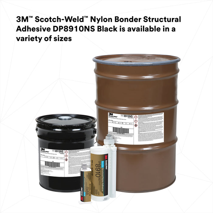 3M Scotch-Weld Nylon Bonder Structural Adhesive DP8910NS, Black, 45 mL Duo-Pak